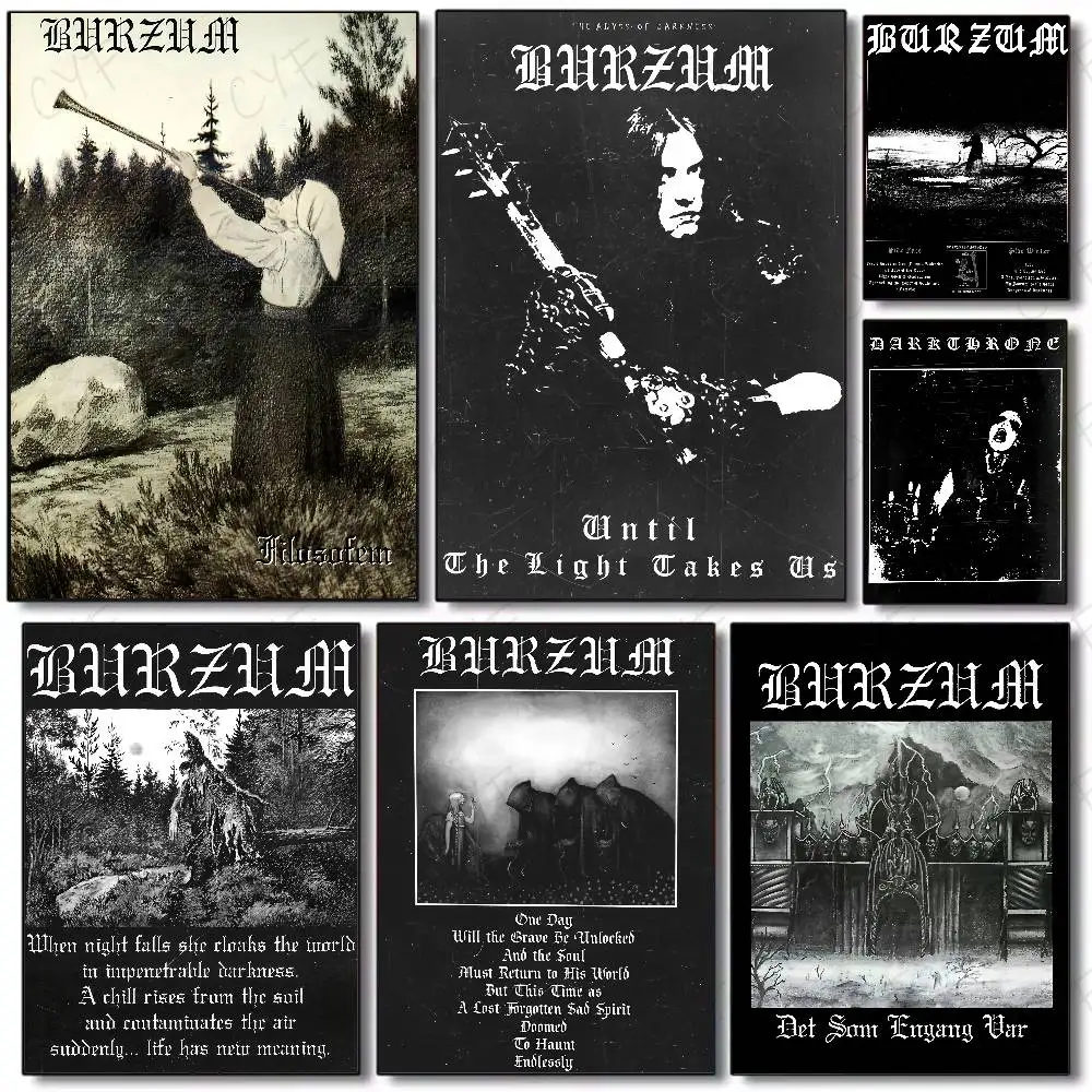 Burzum Filosofem Poster Waterproof Vintage Movie Posters High Quality Wall Art Print For Room Decor Gift