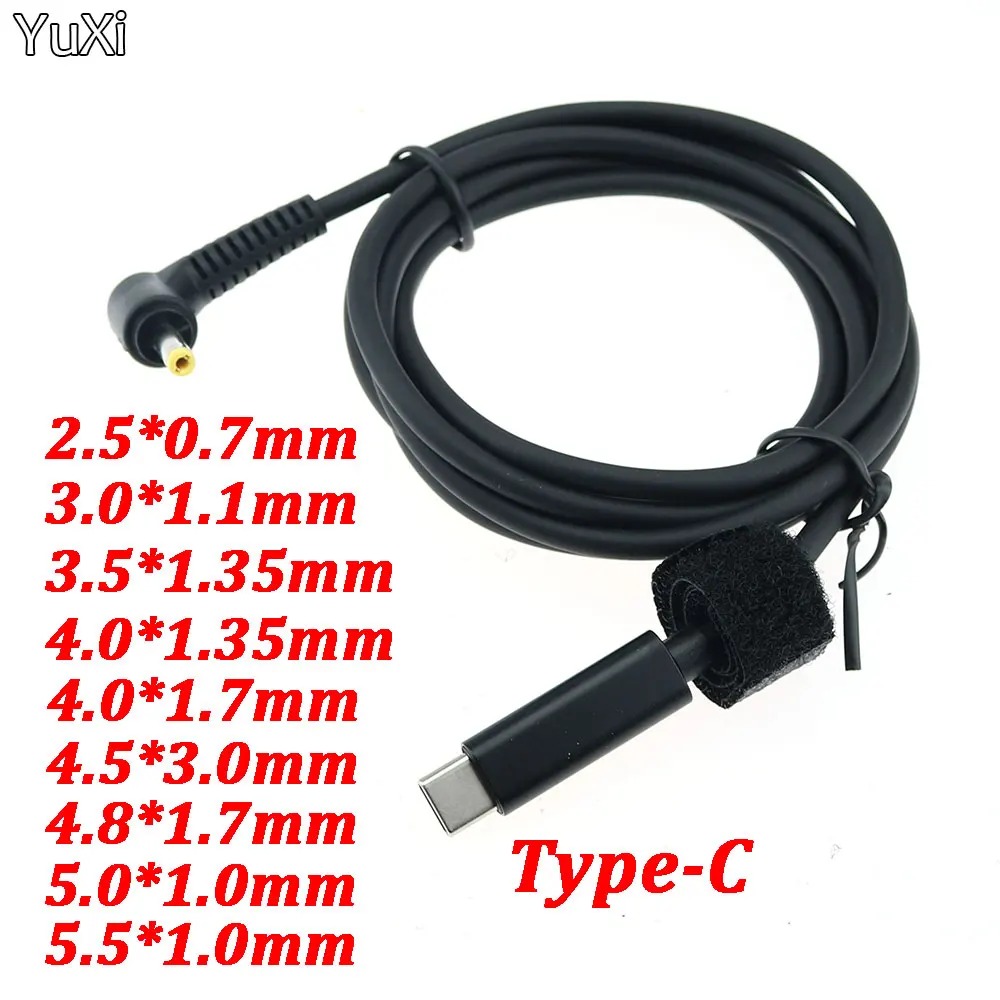 1 Piece Type C to DC Charging Cable Cord  Universal Power Adapter Converter for Lenovo Asus Dell Hp Acer Samsung LG Laptops