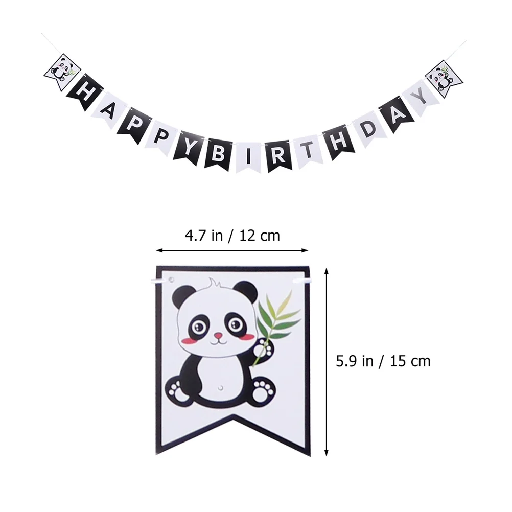 

Panda Theme Birthday Party Decorations Set Blue Metallic Balloons with Banner Garland Latex Balloon Kit for Kids
