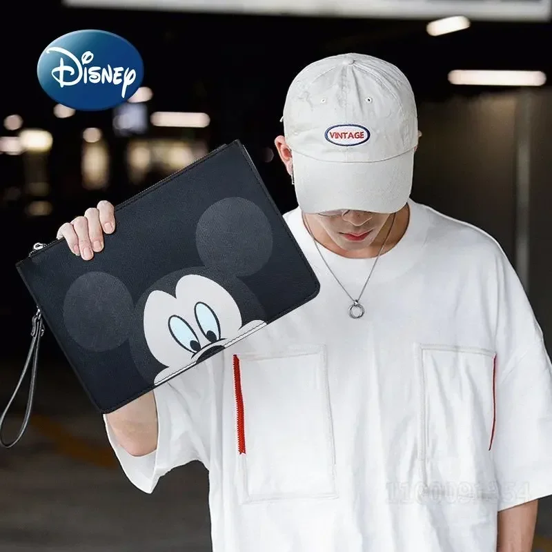 Disney Mickey New Men's Clutch Bag Cartoon Cute Women's Clutch Bag Large Capacity Fashion Trend Envelope Bag High Quality
