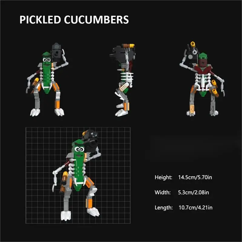 Beliebte Animation Bausteine MOC Mr. Pickles Puppe Modell Krieger Figur Ziegel Spielzeug Kreative Montage Ornamente DIY Geschenke