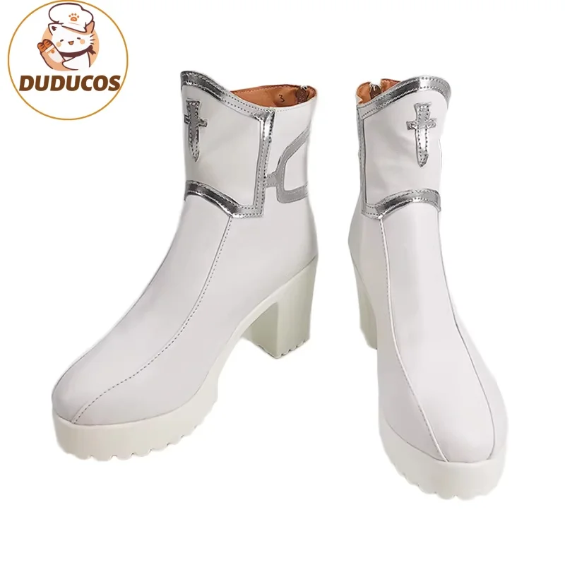 Yuuki Asuna Cosplay Shoes Anime Sword Art Online Cosplay DokiDoki Women White Shoes Yuuki Asuna Cosplay view 3