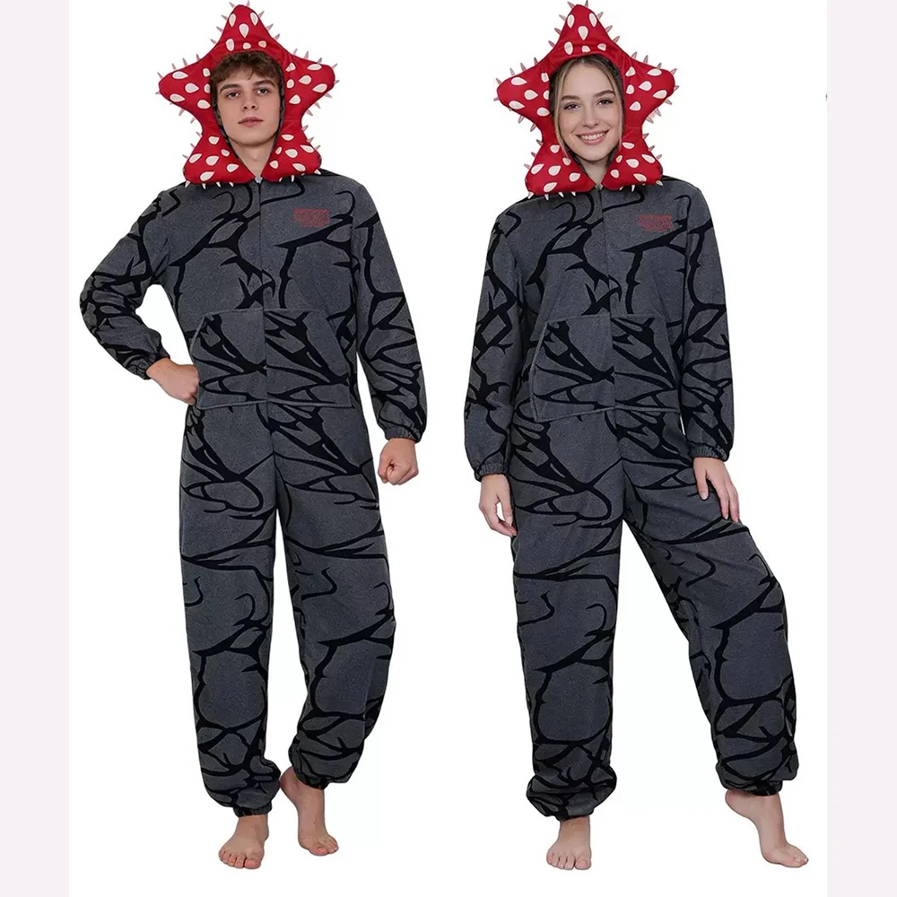 Pyjamas adultes et enfants Cosplay dessin animé adulte combinaisons de fête combinaison moelleuse Costume de Cosplay avec casque Floral doux chaud