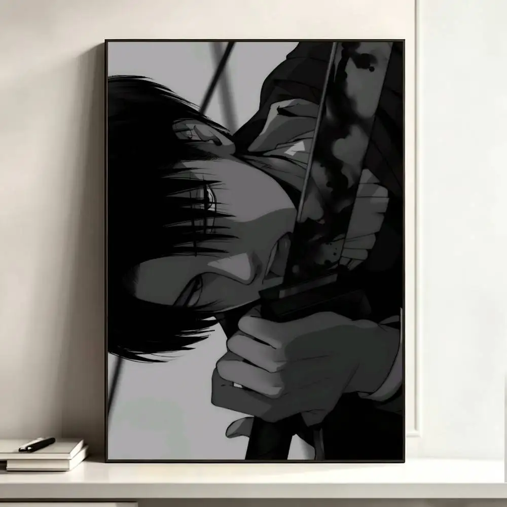 Attack on Titan Levi Ackerman  Poster High Quality Dorm Living Room Aesthetic Wall Decoration Painting Stickers Gift