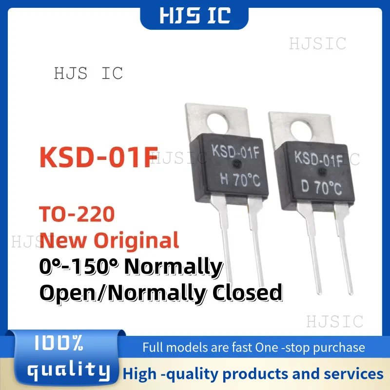 5Pcs/ KSD-01F JUC-31F 40-135 DegC NC Normally Closed NO Normally Open 1.5A Thermal Switch Temperature Sensor Thermostat