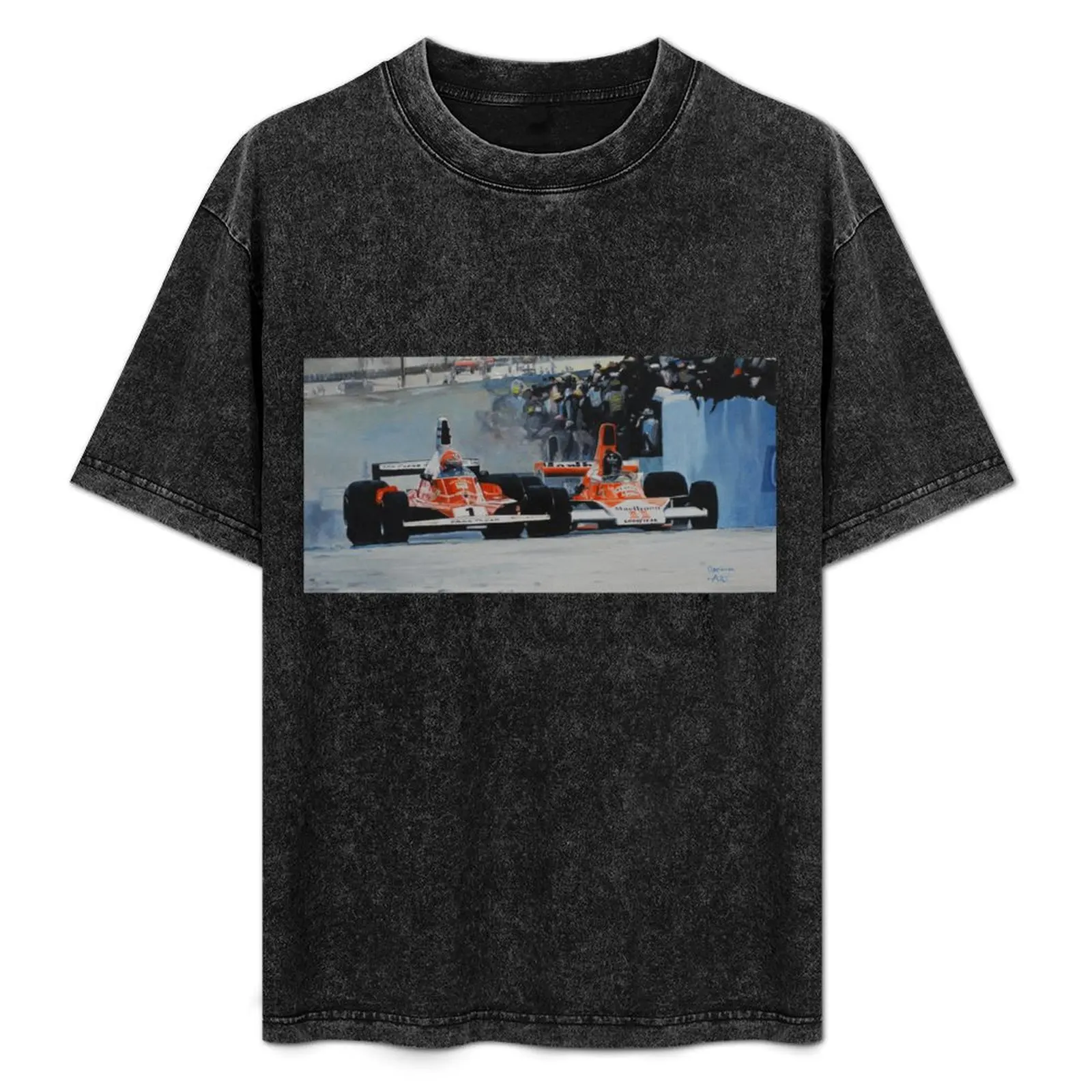 Niki Lauda vs James Hunt T-Shirt Sports Casual Short Sleeve Cotton Tee