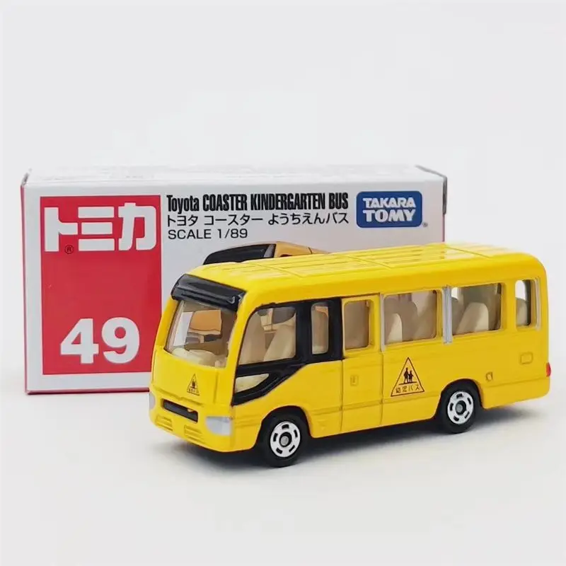 

TAKARA TOMY Tomica Red & White Box 49th Toyota Coaster Bus School Bus Alloy Model Toy for Boys Exquisite Collectible Gift