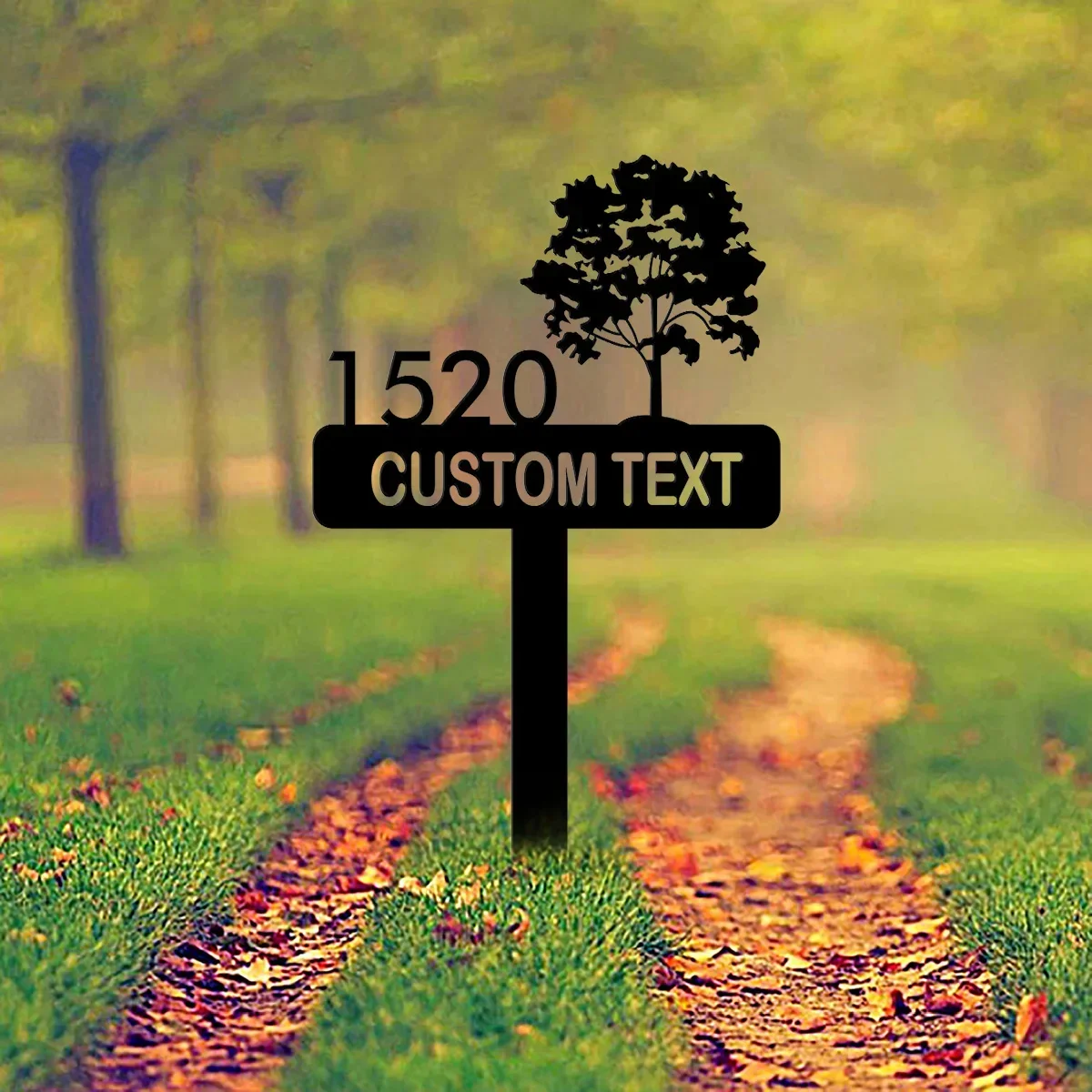 Custom - Metal Garden Stake Sign, Personalized Metal Garden Sign With Stakes