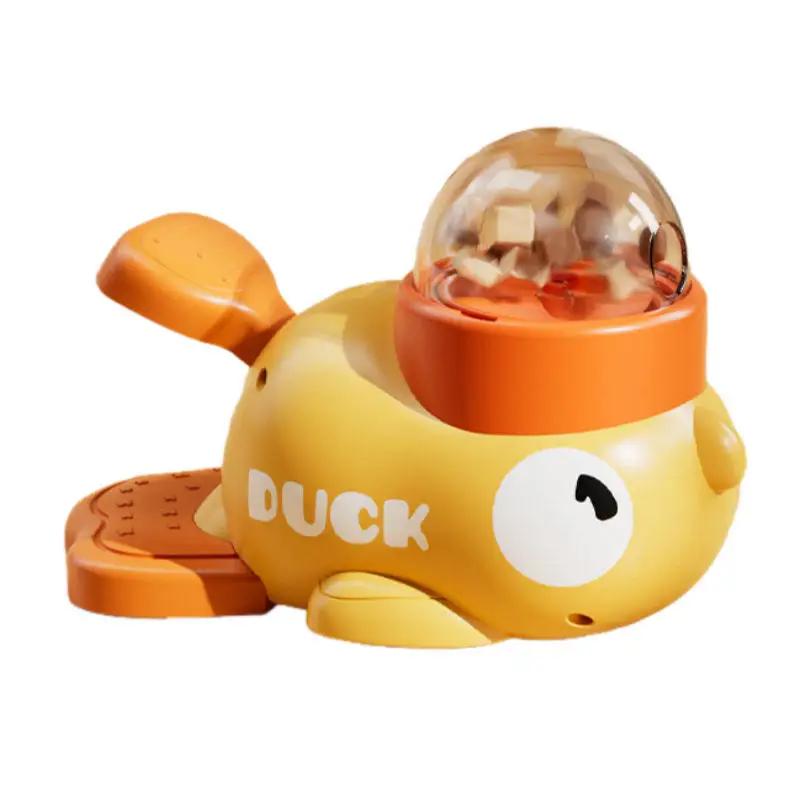 Little Yellow Duck Pet Leakage Feeder Toy for Dog Cat, Interactive Self-play Snack Dispenser Freeze Dried Food Treat Feeding Toy