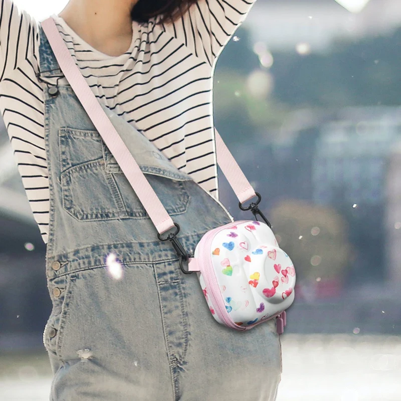ABDJ-Bolsa de mensajero Universal colorida amor bolsa protectora de carcasa dura EVA almacenamiento portátil mensajero para Mini cámara Polaroid