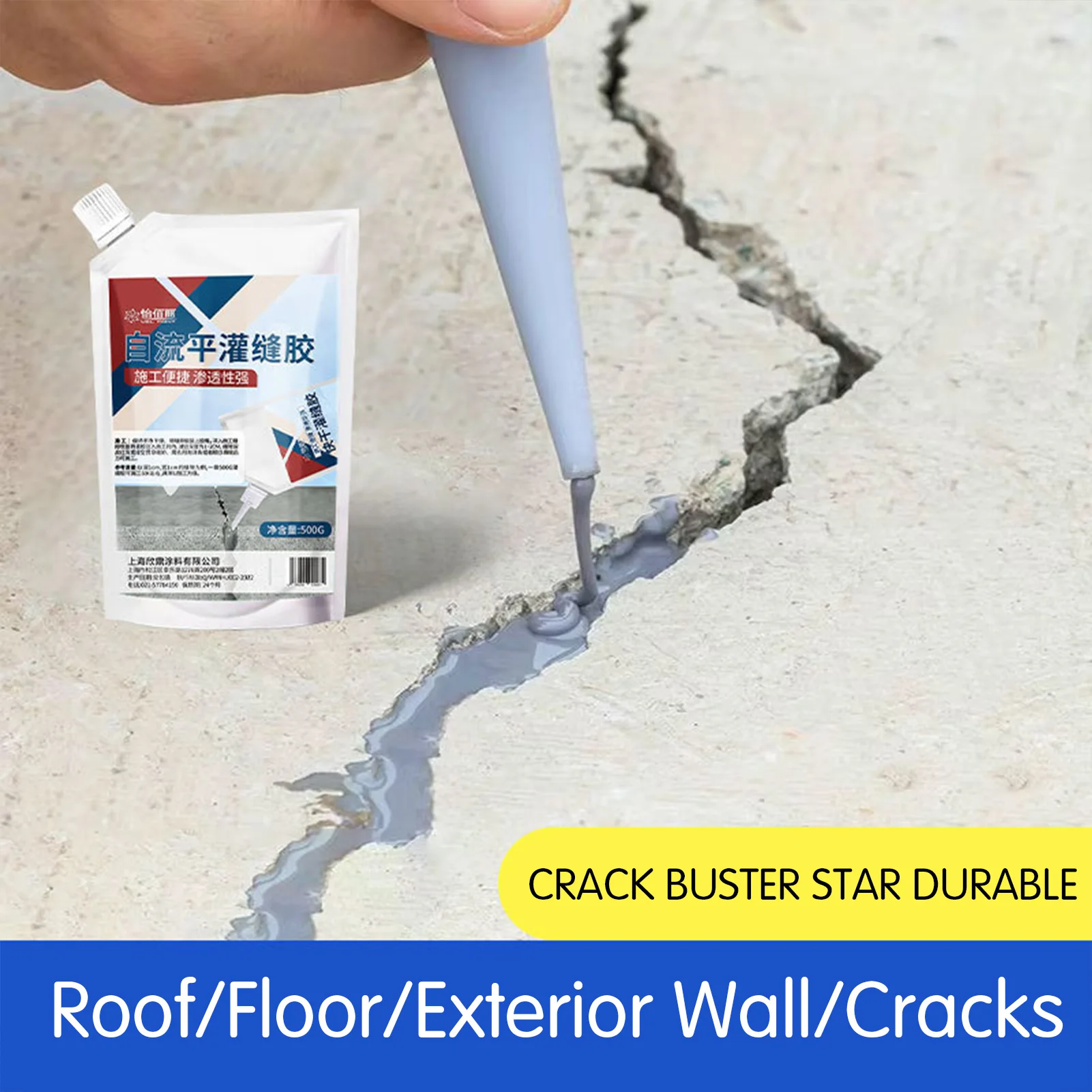Grouting Glue Concrete Crack Waterproof Repair Sealant No-mess Weatherproof Crack Filler For Roof And Exterior Walls Repairs