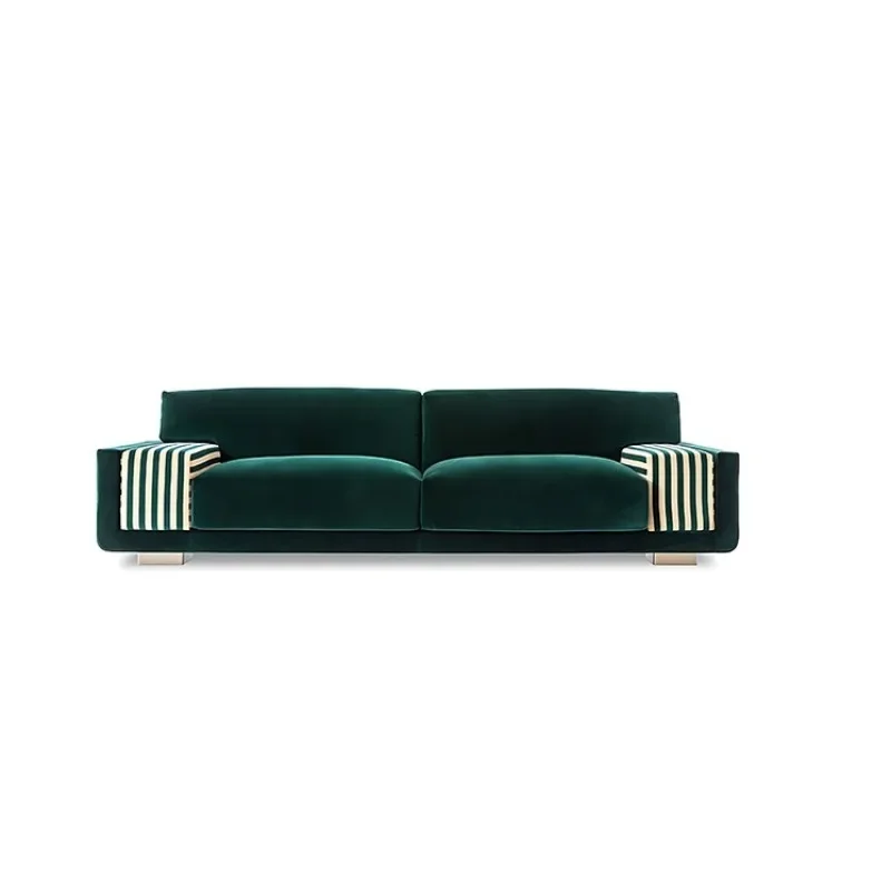 Modern flannel sofa combination, high-end and practical, double sofa