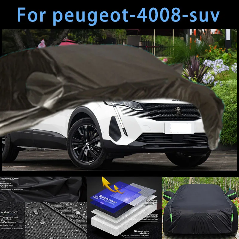 

For peugeot-4008-suvOutdoor Protection Full Car Covers Snow Cover Sunshade Waterproof Dustproof Exterior Car accessories