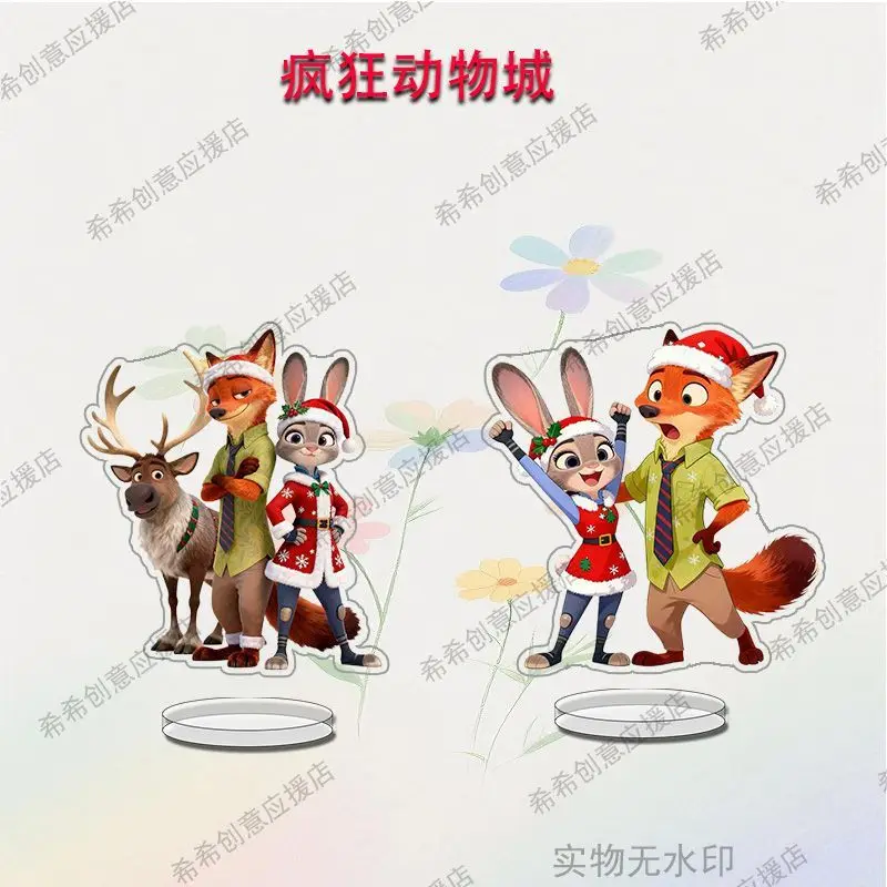 ديزني Zootopia الرسوم المتحركة لطيف عيد الميلاد الاكريليك الوقوف الإبداعية Kawaii طالب سطح المكتب الديكور لعبة مزخرفة هدية