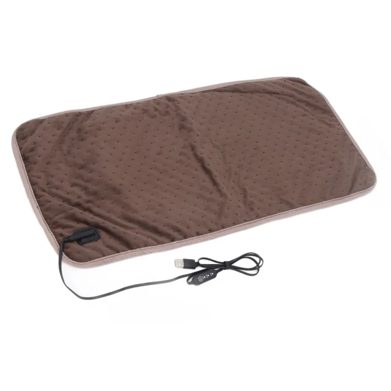 

Портативная USB-грелка, одеяло с электрическим подогревом 5 В и 3 настройками нагрева, шнур длиной 5 футов для шеи, плеч, спины, ног, облегчения боли