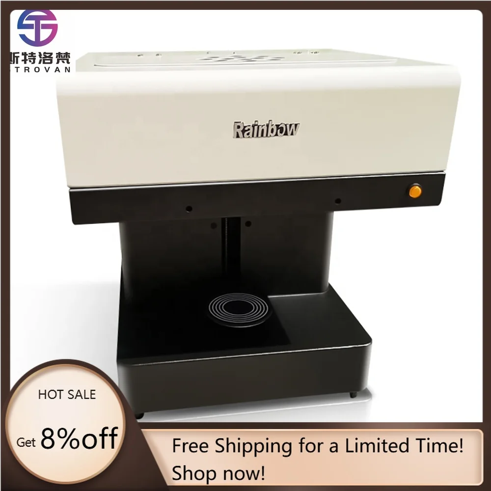 

STLF WJW 3d Chocolate Coffee Printing Machine Flower Flatbed Coffee Printer Machine with Suprising Price
