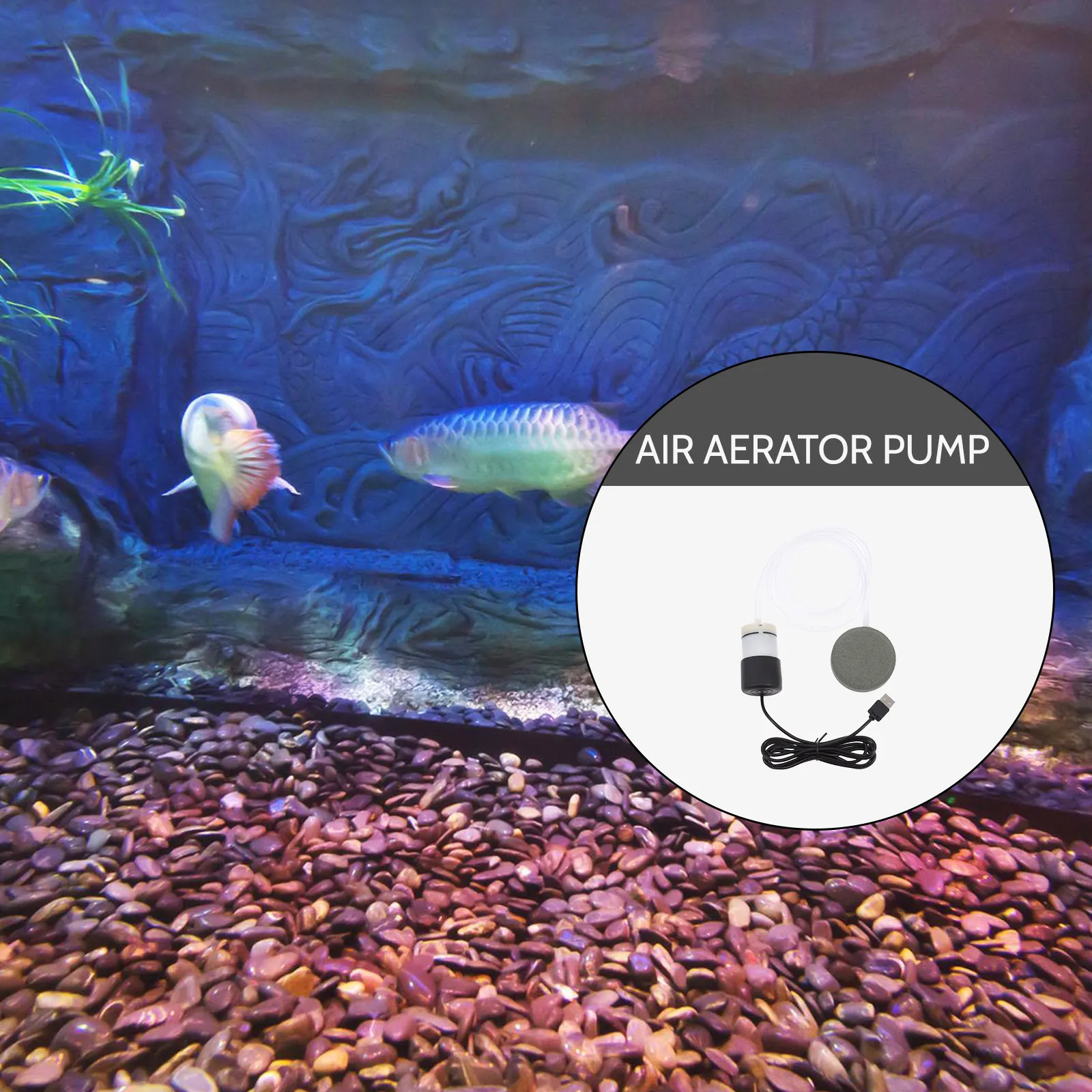 

1Set Oxygen Pump for Fish Tank Premium ABS Mini Aquarium Air Aerator Portable USB Oxygen Pump for Aquarium Home Supplies