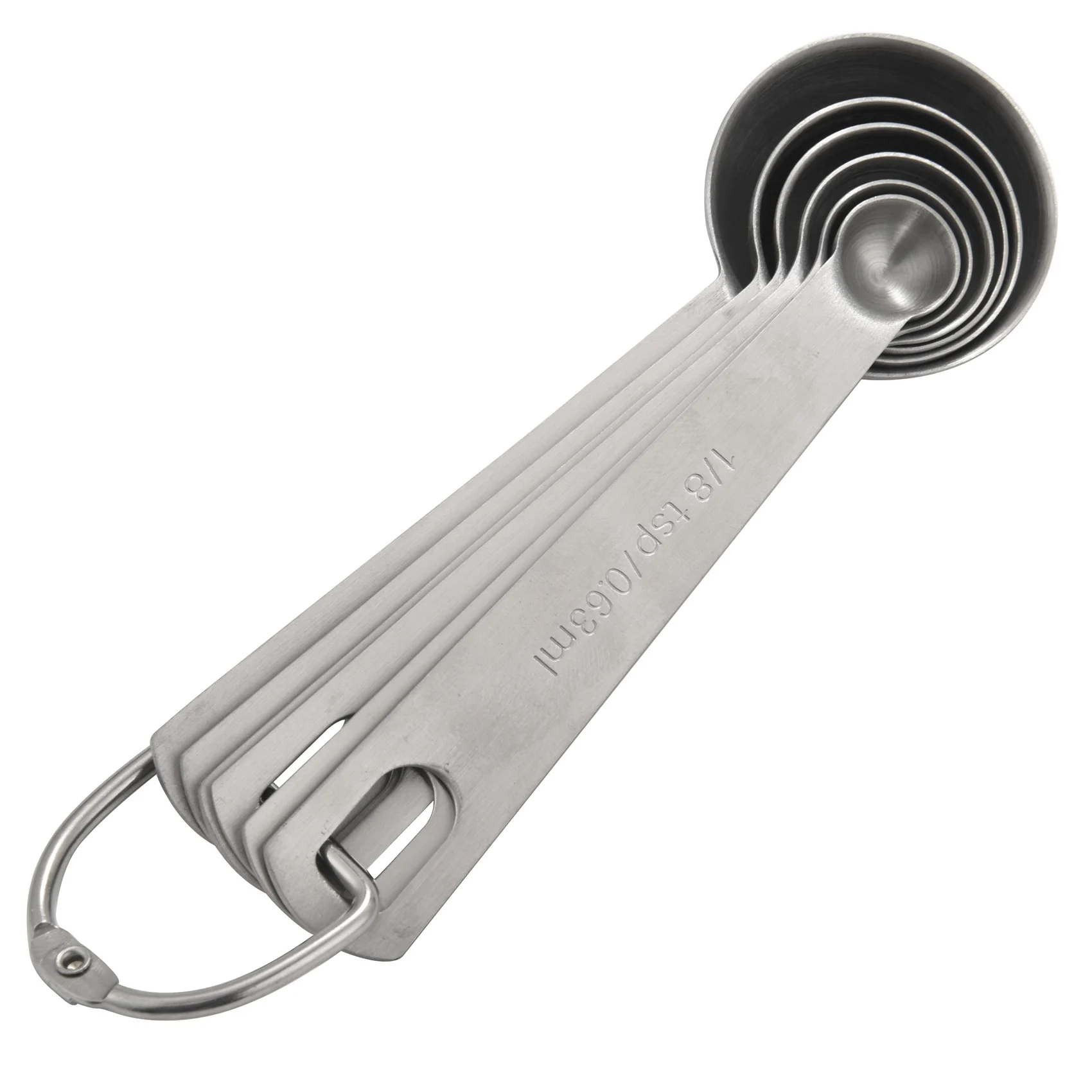 A93E-12X Measuring Spoons, Stainless Steel Measuring Spoons Cups Set, Small Tablespoon With Metric And US Measurements