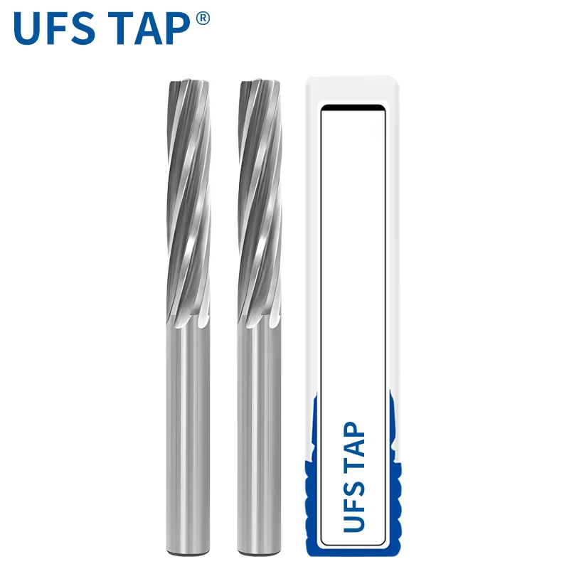 Alesatore per macchina in metallo duro UFS TAP 1.91-3.82 Due posti decimali Flauto a spirale Tolleranza non rivestita Mandrino Taglierina per metallo CNC