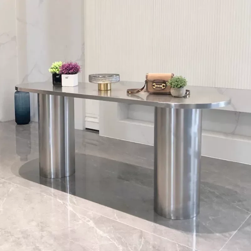 Clothing store Nakajima display table Industrial wind and water table Stainless steel display props Jewelry display table in