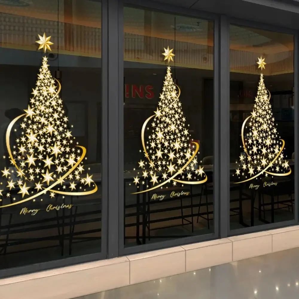 Set Vetrofanie Natalizie Decorazione Finestra - 200 Pezzi Adesivi Rimovibili PVC Con Babbo Natale, Renna, Fiocchi Di Neve, Albero
