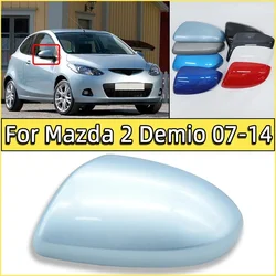 Car Door Rearview Mirror Cover Housing Cap Wing Side Mirror Shell For Mazda 2 Demio 2007 2008 2009 2010 2011 2012 2013 Painted