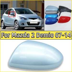 Araba kapı dikiz aynası kapağı konut, kapak, kanat ayna, yan kalkan mazda demio 2 için 2007 2008 2009 2010 2011 2012 2013 boyalı Dikiz aynasındaki 6 büyük satış, mazda demio-no. 5