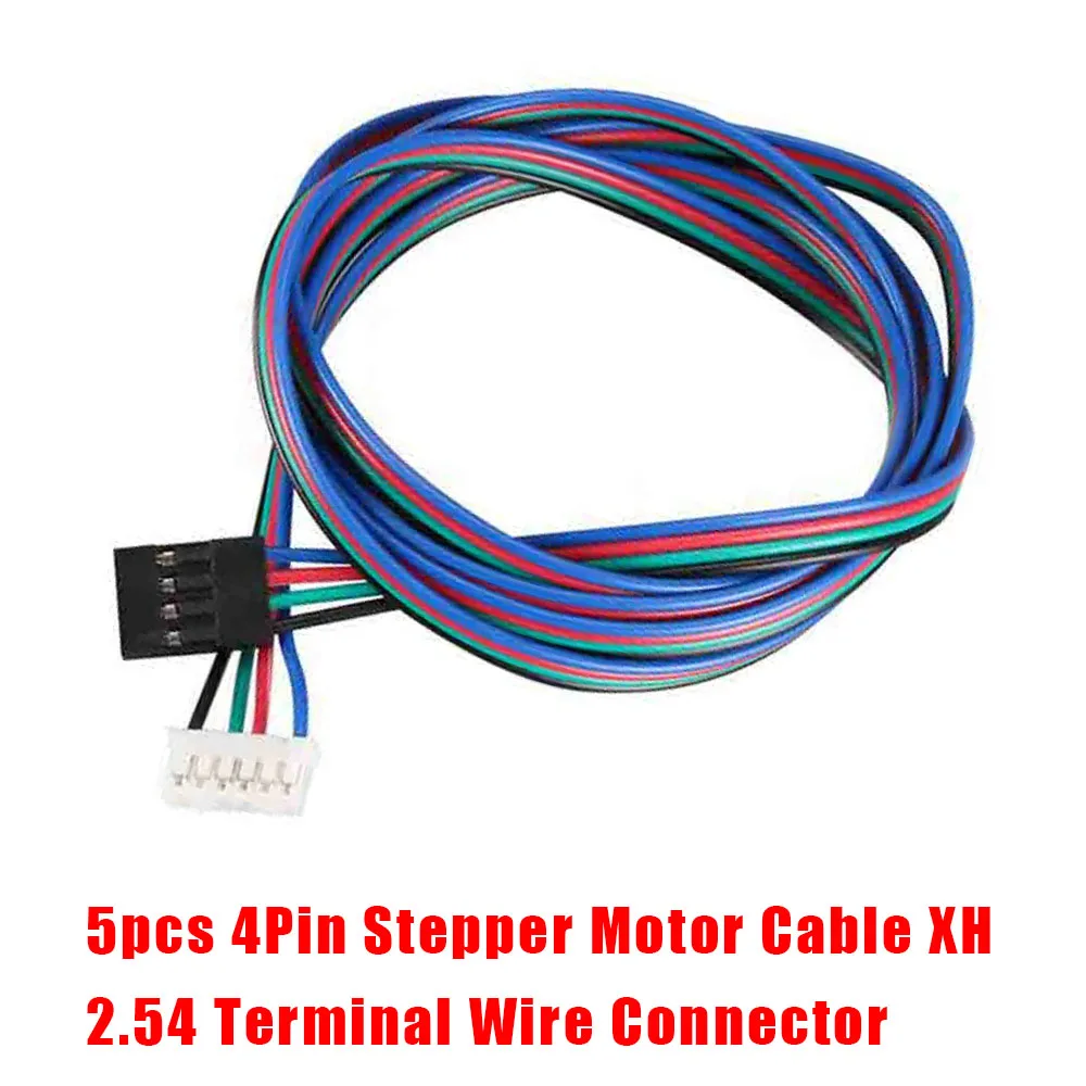 5x 4Pin Stepper Motor Cable XH2 54 Terminal Wire Connector for Nema17 Stepper Motor Wiring in For 3D Printer Use