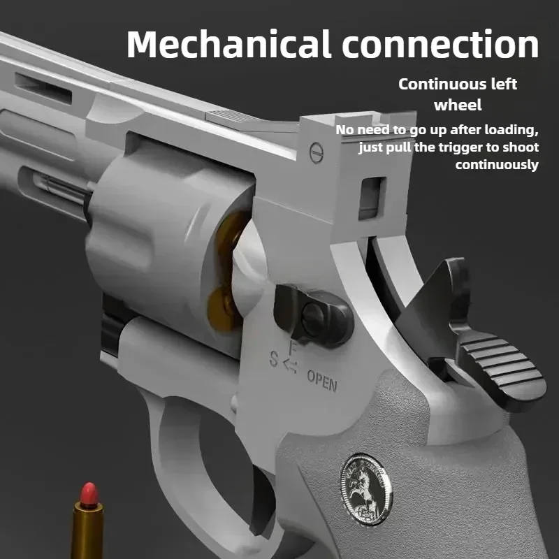 Grappig Continuous Fire ZP5 357 Revolver Launcher Speelgoedpistool met zachte dartkogels voor CS Outdoor Game Fun voor kinderen en volwassenen