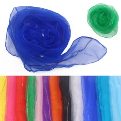 Neck Scarf Head Scarves Costume Party Dress Up Bright Silk Solid Color Scarf Sunscreen Thin Hijabs Neckerchief Neck Shawl 1 Pcs