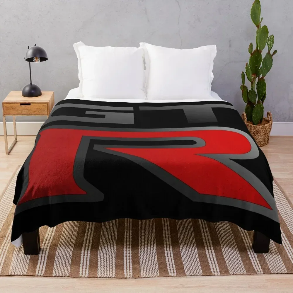

GT-R LOGO Throw Blanket Decorative Sofa Plush Flannel Fabric Blankets