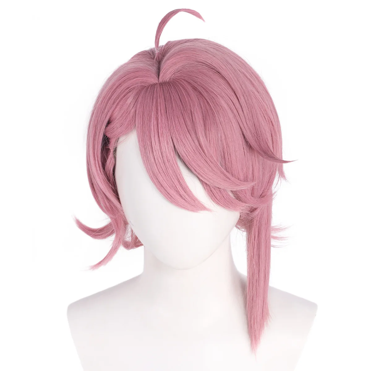 Parrucca corta sintetica rosa Attaccatura dei capelli naturale Costume cosplay Festa Fibra resistente al calore per donne e ragazze