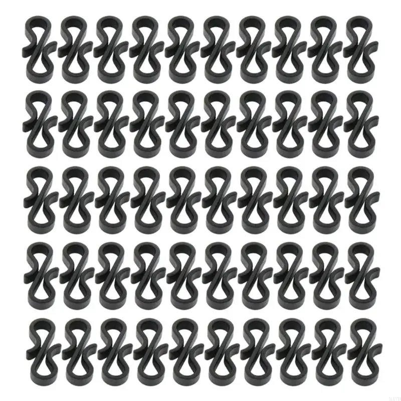 10/50pcs 실외 홈통 고리 플라스틱 재사용 가능한 S 후크 실외 라이트 클립 M4YD