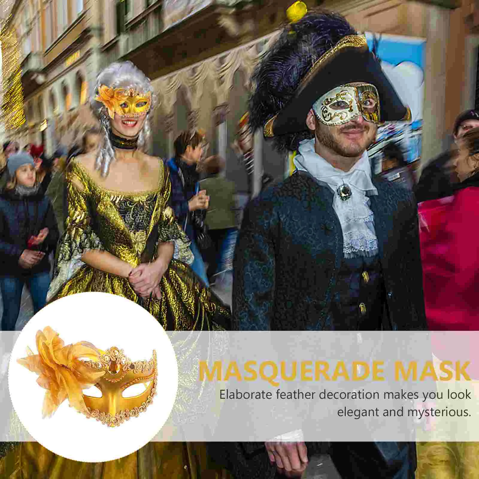 2 Pcs Flower Face Mask Lily Party Supplies Princess Cosplay Decorative Masquerade