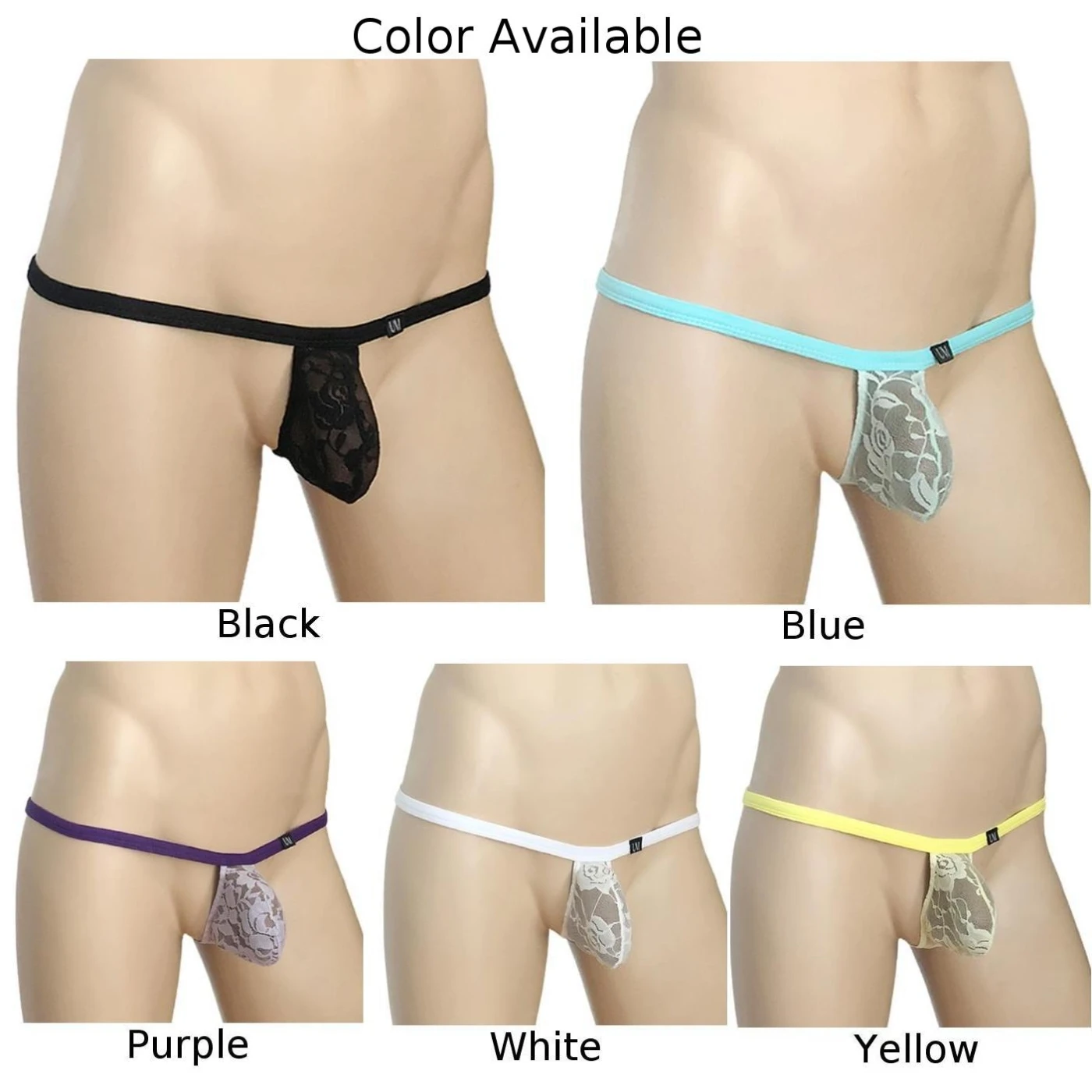 Sexy Mens Elastic Thongs Seamless Lingerie See Through T-back Low Rise Underpants Breathable Underwear Pouch Ultra-Thin Briefs