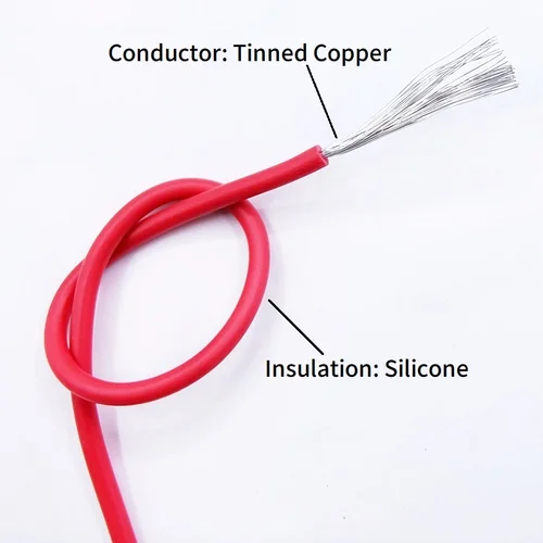 Imagen 2 del producto Cable de cobre de 5M/10M 32 30 28 26 24 22 20 18 16 14 AWG silicona suave 3239 aislado 3KV Flexible DIY iluminación LED Cable electrónico