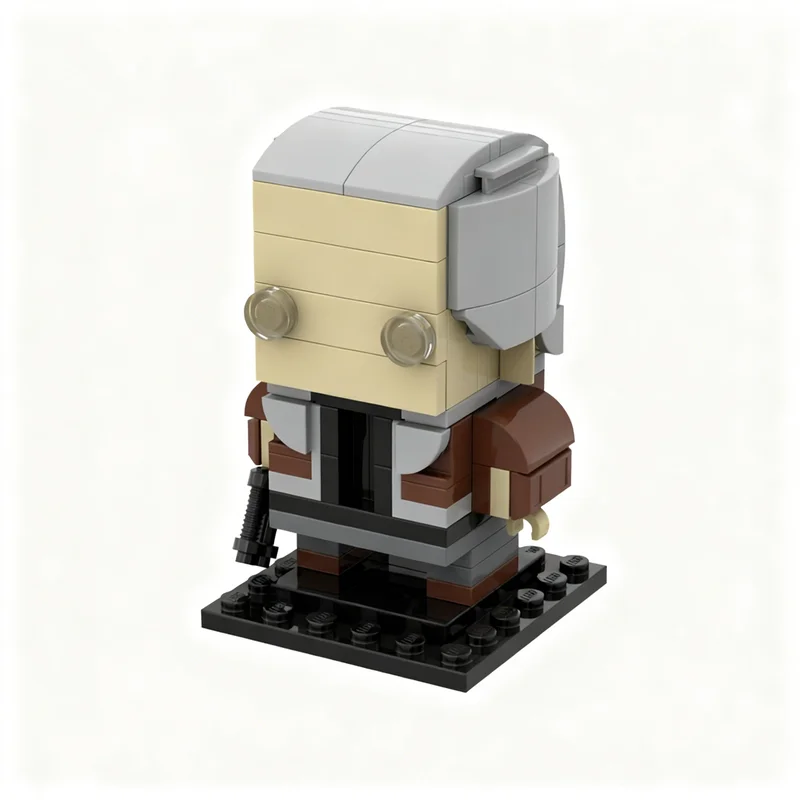 121pcs MOC Batou Bato Brickheadz Ghost In Shell Diy Building Blocks Assembly Creative Pack Edition Kit Toy Gift For Collectors