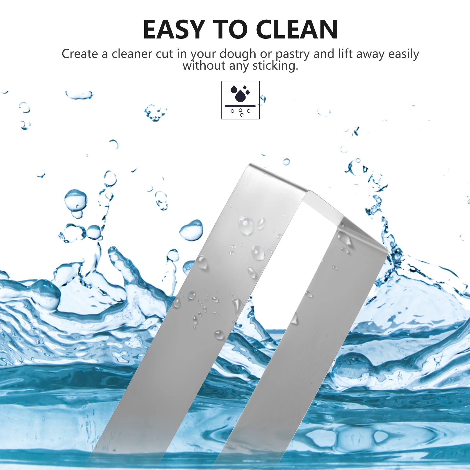 

3pcs Stainless Steel Mousse Mould Set Rectangular Tiramisu Cake Cheese Cutter Cookie Baking Tool Corrosion Resistant