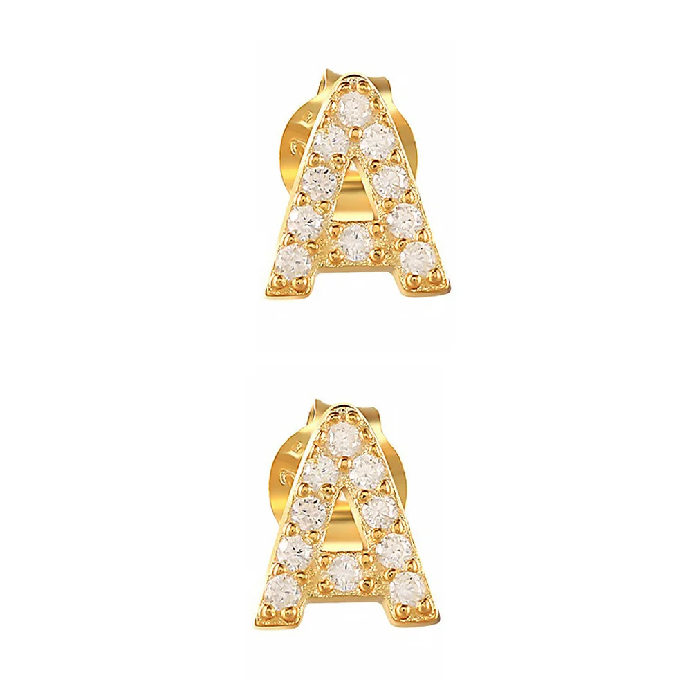 

Letter Earrings Casual Ohrstecker Gold Schmuck Creative Echt Ohrringe S925 Sterling Silver Silberne
