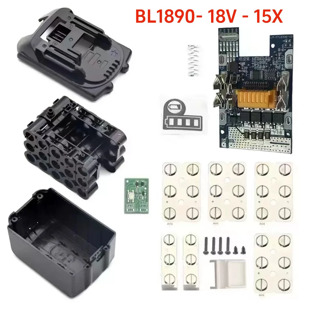 BL1890 15Core 18650 Lithium Battery Plastics Case Storage Box For MAKITA 18V 9.0Ah Label Li-ion Battery box