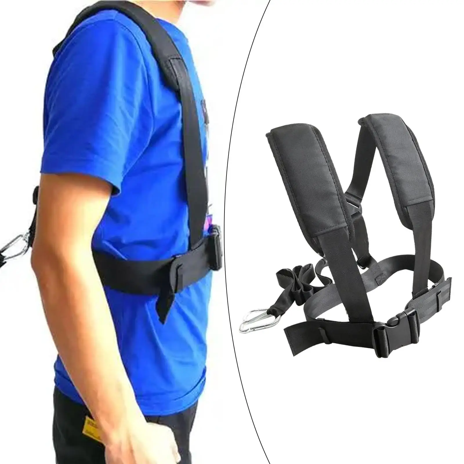 Tire Pulling Harness, Running Training Equipment, Belt Shoulder Strap Sled Pulling Harness for Gym Workout, Strength Training