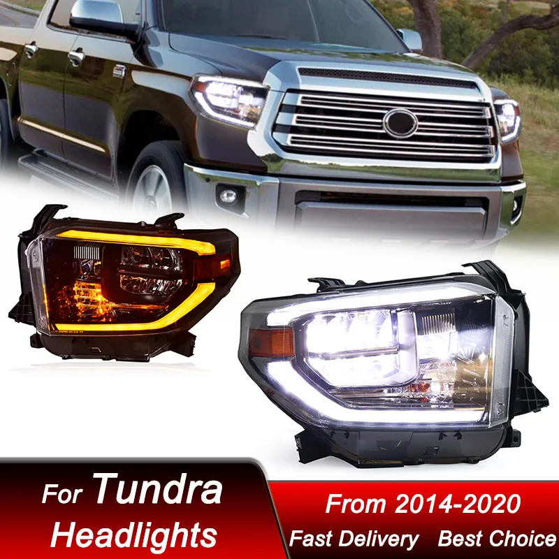 Car Headlights For Toyota Tundra 2014-2020 new style LED Headlamp Assembly Upgrade High Configure Projector Lens Accessories Kit