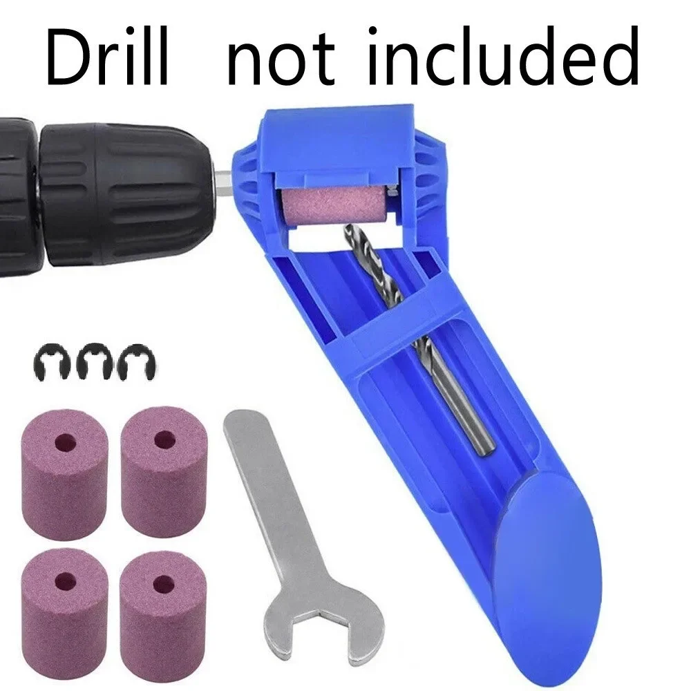 

1 Set Portable Drill Bit Sharpener Sharpening Tool Drill Sharpener Wrench Corundum Grinding Wheel Millstone Accessories Tool