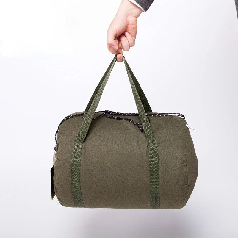 

ACamping Warm Sleeping Bag Extended Canvas Insulated Inner Liner Single Widened Hooded Envelope Sleeping Bag Outdoor