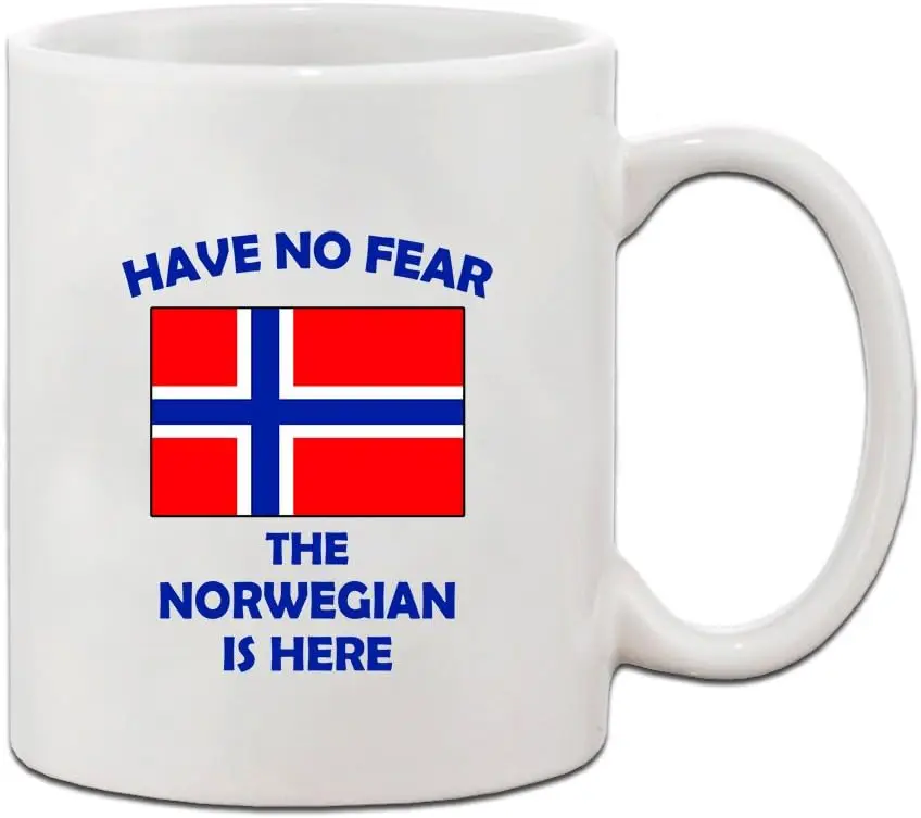 Have No Fear Norwegian Is Here Norway Norwegians Ceramic Coffee Tea Mug Cup Holiday Christmas Hanukkah Gift For Men & Women