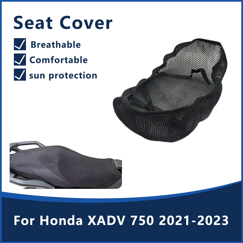 

For Honda XADV 750 2021-2023 Motorcycle Seat Cover 3D Mesh Fabric Non-Slip Breathable Cushion Heat Insulation Scratch Protection