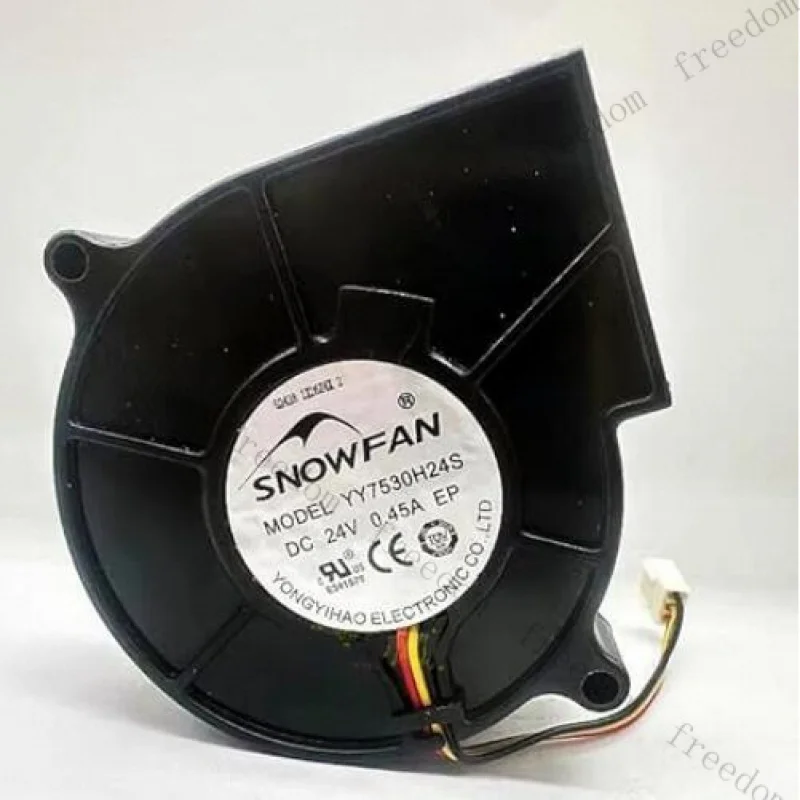 HTS  For  For SNOWFAN Fan YY7530H24S DC24V 0.45A Turbofan Blower 3-Wire Cooling Fan
