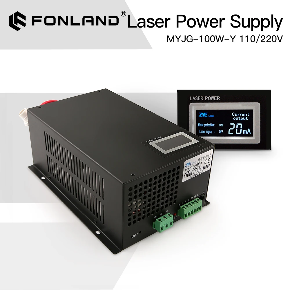 

FONLAND MYJG 100W CO2 Laser Power Supply Replacement for Reci EFR Yongli CDWJ CO2 Laser Engraving Cutting Machine Category