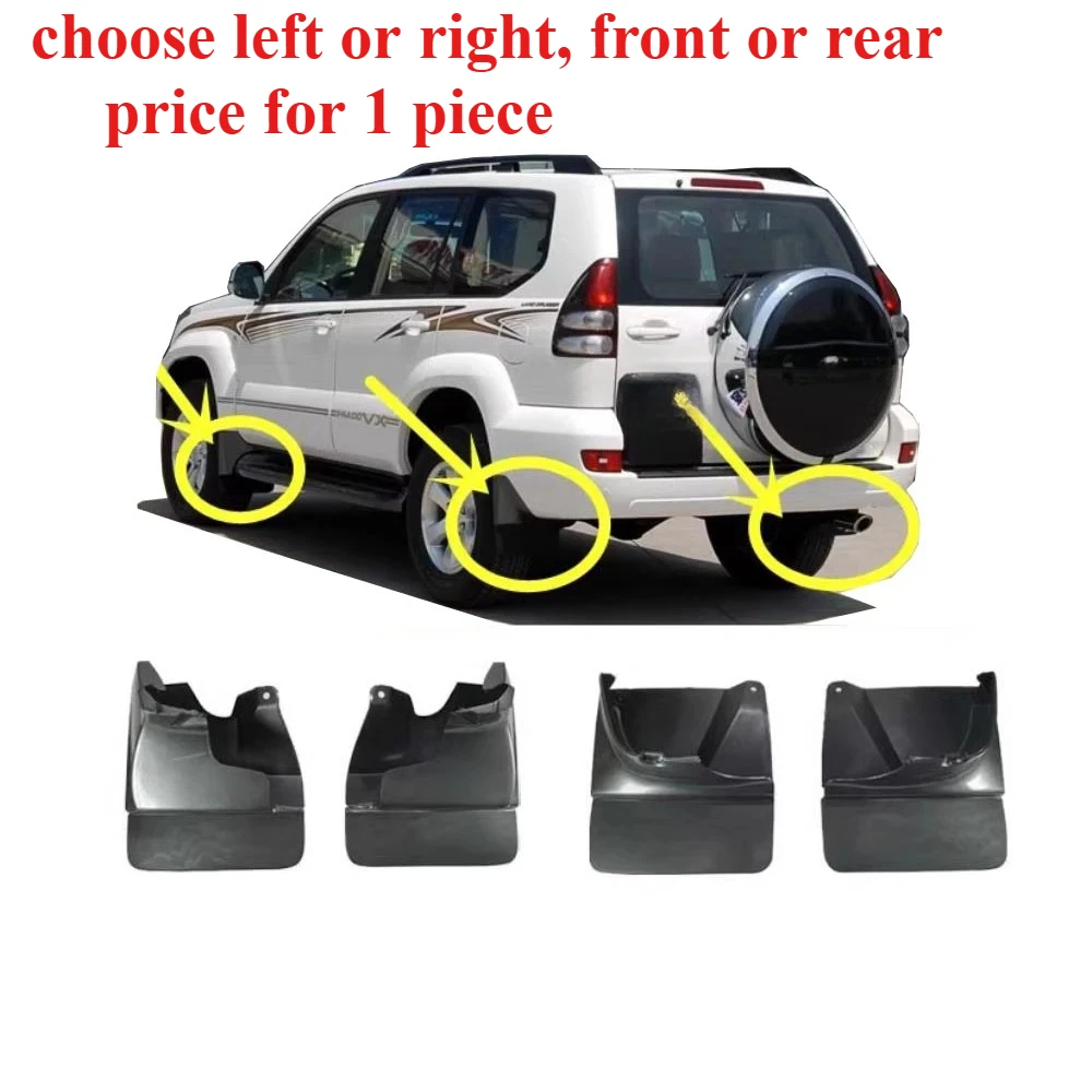 

1 Piece Mud Flaps for Toyota Land Cruiser Prado 120 2003-2009 Mudflaps Splash Guards Mudguards Accessories Rear or Front