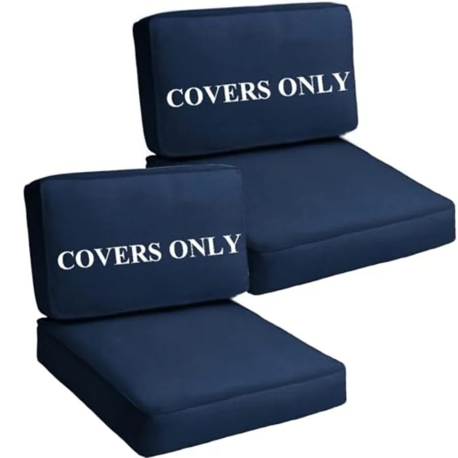 

Patio Cushion Covers Replacement Outdoor Seat Cushions Cover for Patio Furniture 4Pcs Deep Seat Bottom and Back Cushion Cover S